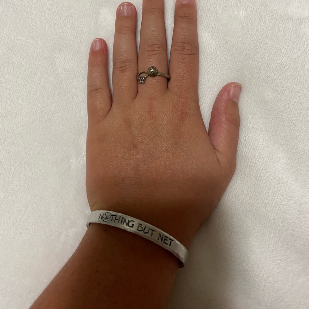 Basketball Cuff bracelet and ring